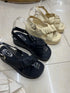 Spring Chic Cross Strap Buckle Sandals